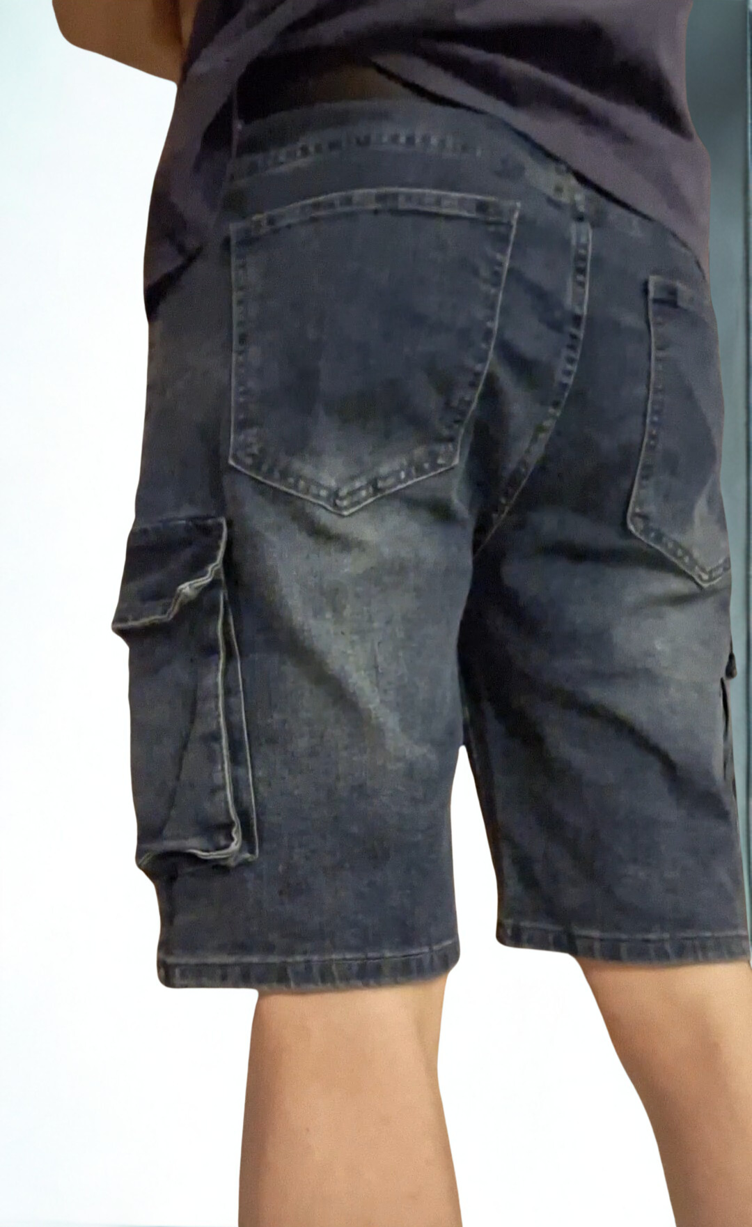 Men's Cargo Shorts - Stretchable Denim