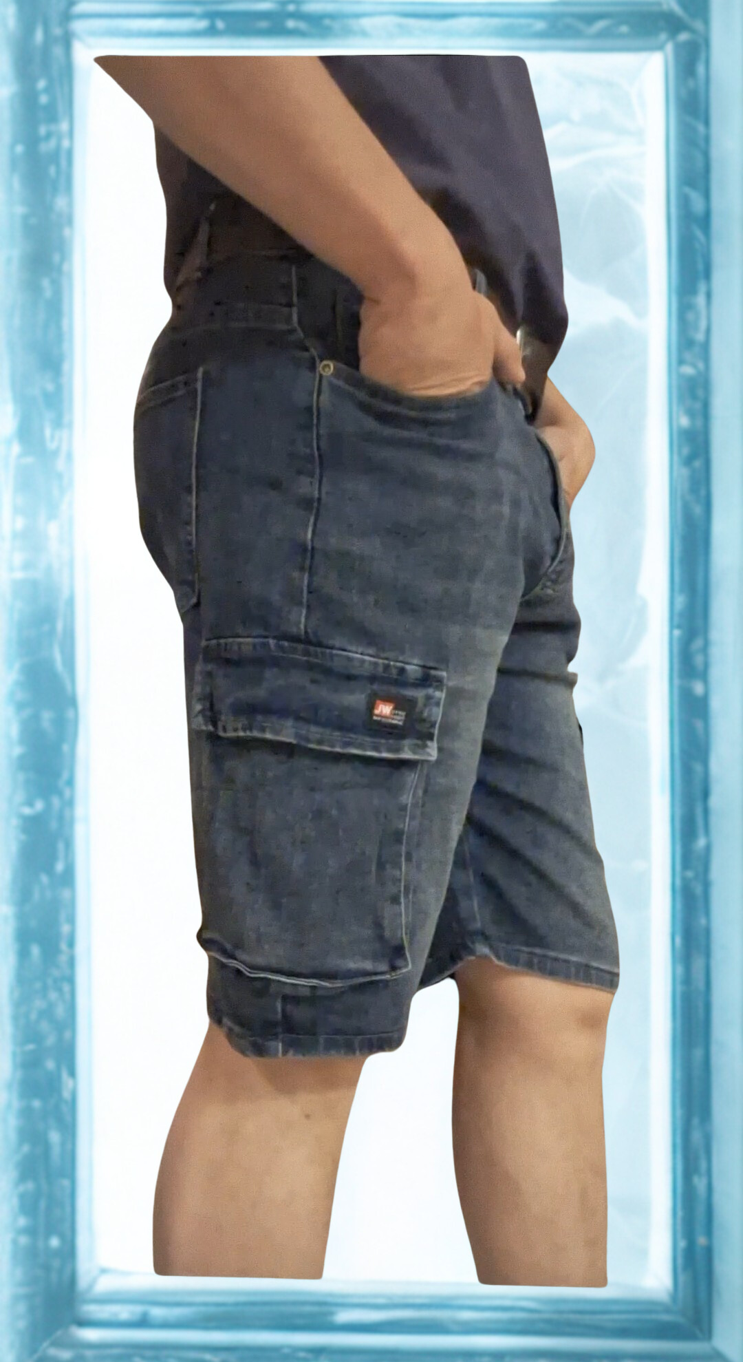 Men's Cargo Shorts - Stretchable Denim