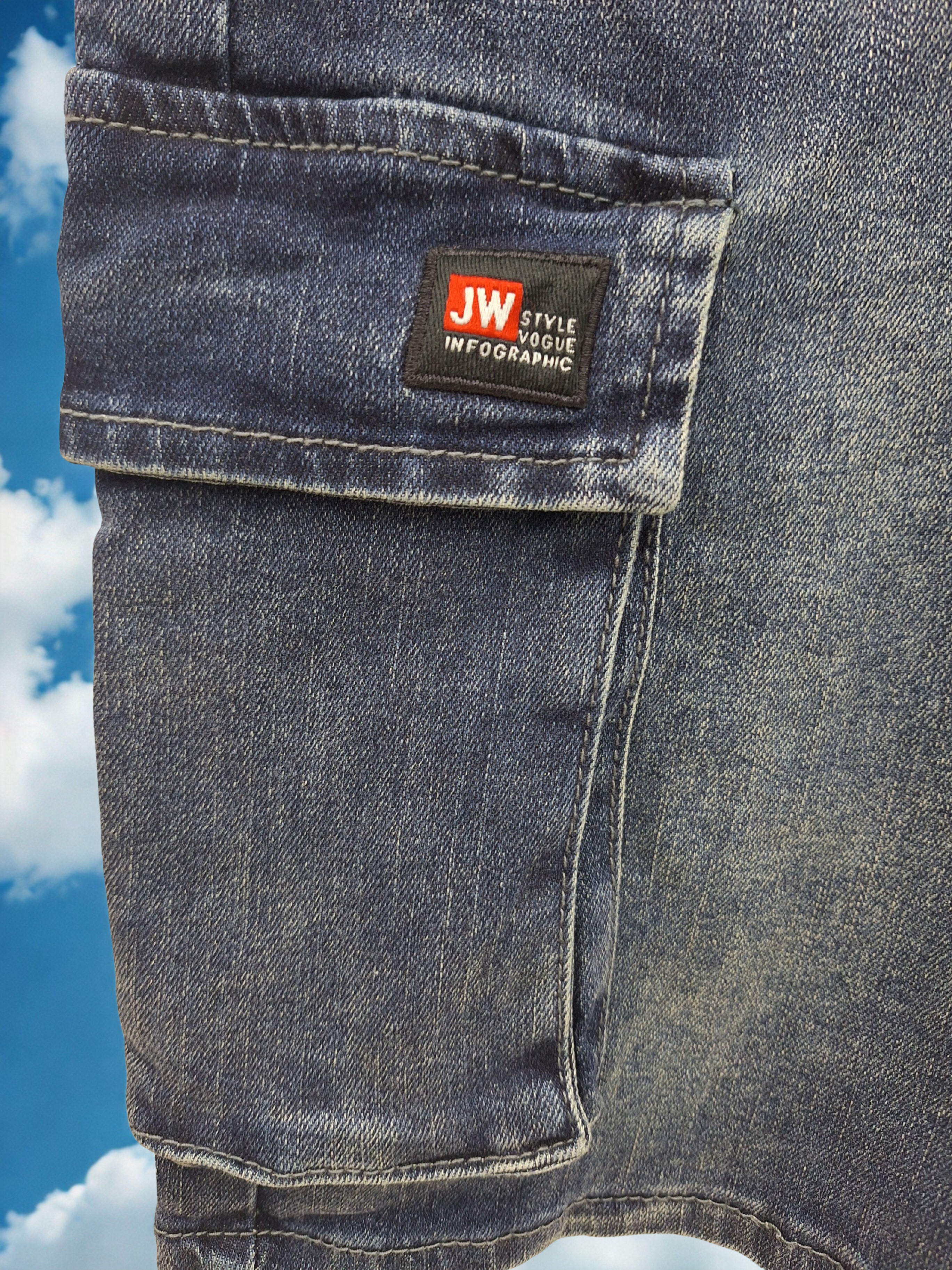 Men's Cargo Shorts - Stretchable Denim